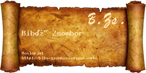 Bibó Zsombor névjegykártya