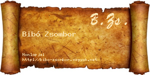 Bibó Zsombor névjegykártya